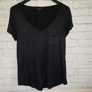 🌻 Rock & Republic Black Shiny Blouse Size